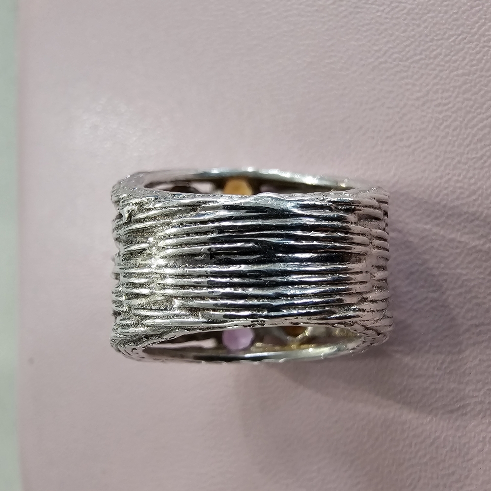Custom Made Organic Style Sterling Silver Ring - Picture 3 of 10